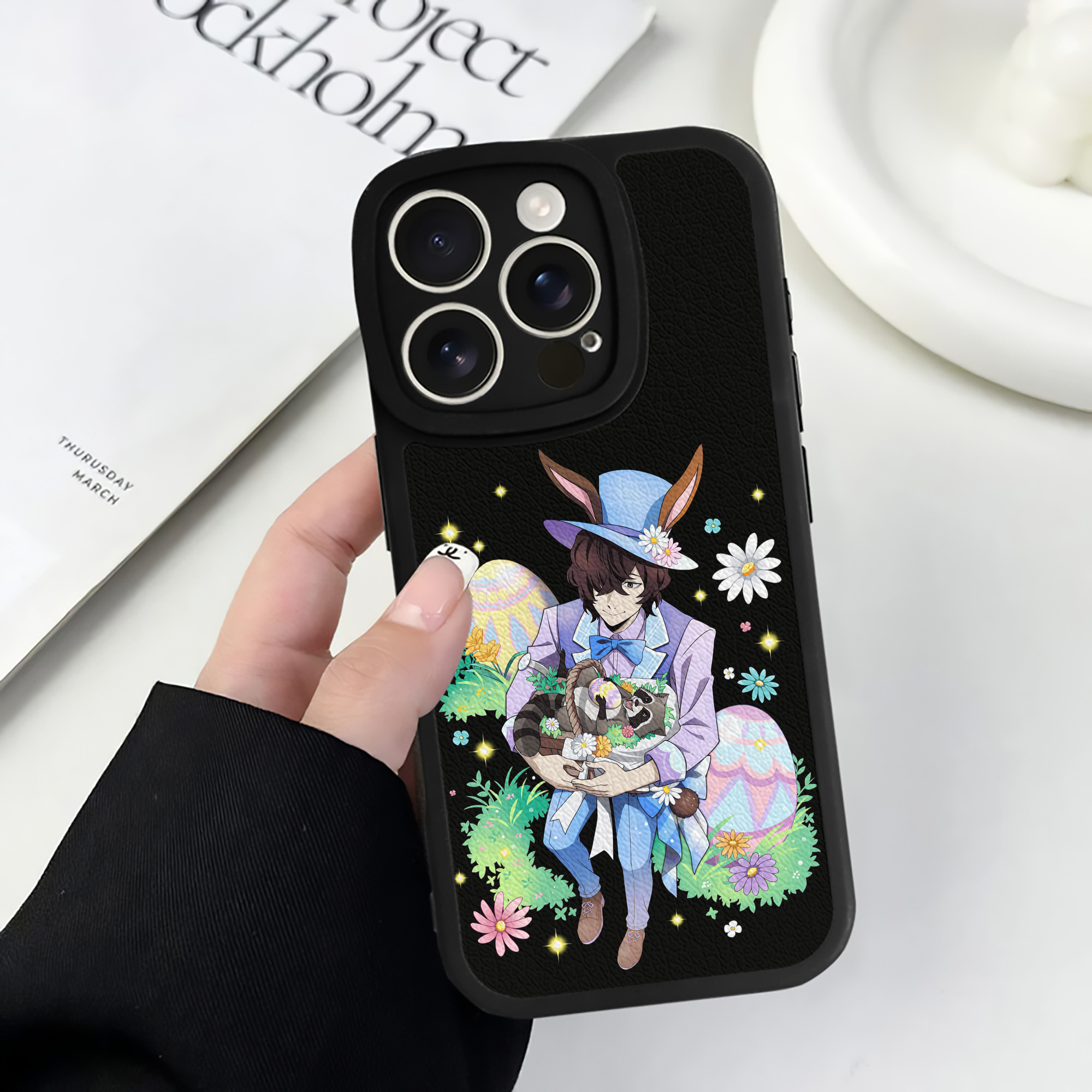 （画像用） 文豪ストレイドッグス Bungo Stray Dogs 【iPhone 16シリーズ対応】シリコンスマホケース（レザー調） 材質：シリコン
